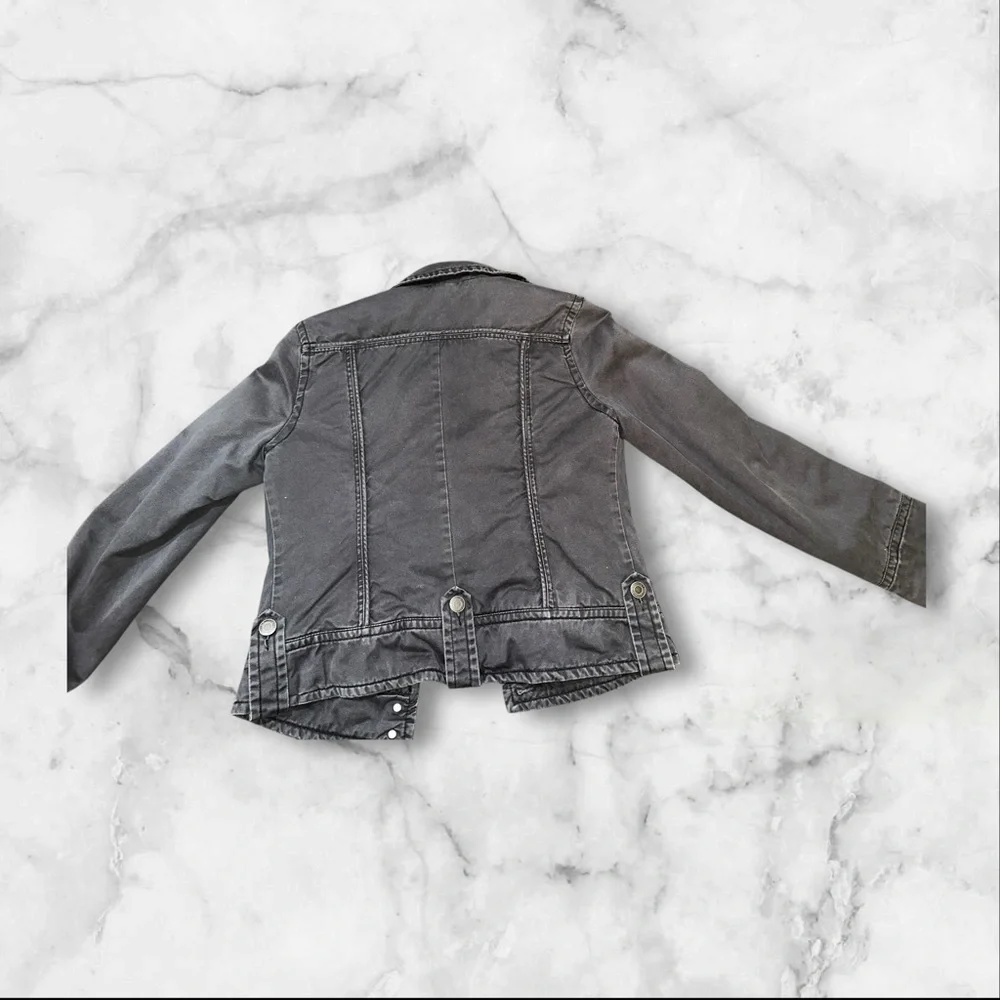 Gray Utility Military Jacket Women’s Small Lightweight Cargo Coat